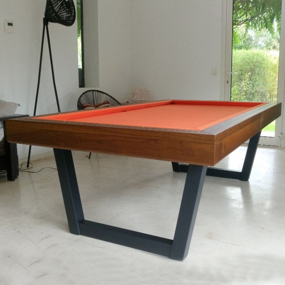 Lorren – Modern Luxury Slate Pool Table Handmade in California | Solid Hardwood | Leather Pockets.