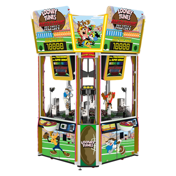 Namco Looney Tunes Red Zone Rush Arcade Game – 4 Player Football Ticket Redemption | Collectible Cards | Rotating Playfield | Official Looney Tunes Characters.