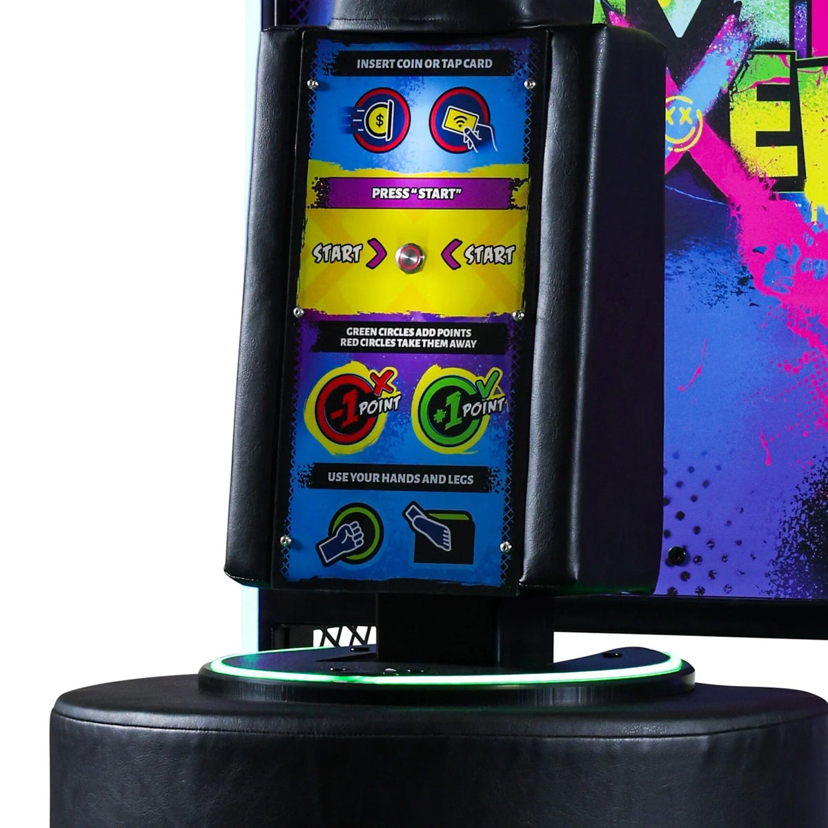 MMA Boxer arcade game featuring punch, kick, and jab challenges with multi-pad gameplay and family-friendly graphics.