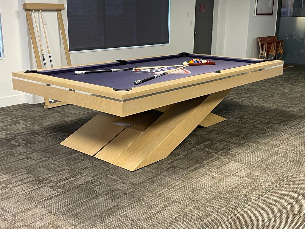 Ultimate Modern Luxury Slate Pool Table | Solid Hardwood | Leather Pockets.