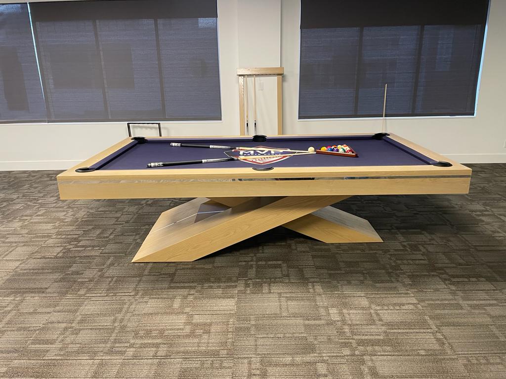 Ultimate Modern Luxury Slate Pool Table | Solid Hardwood | Leather Pockets.
