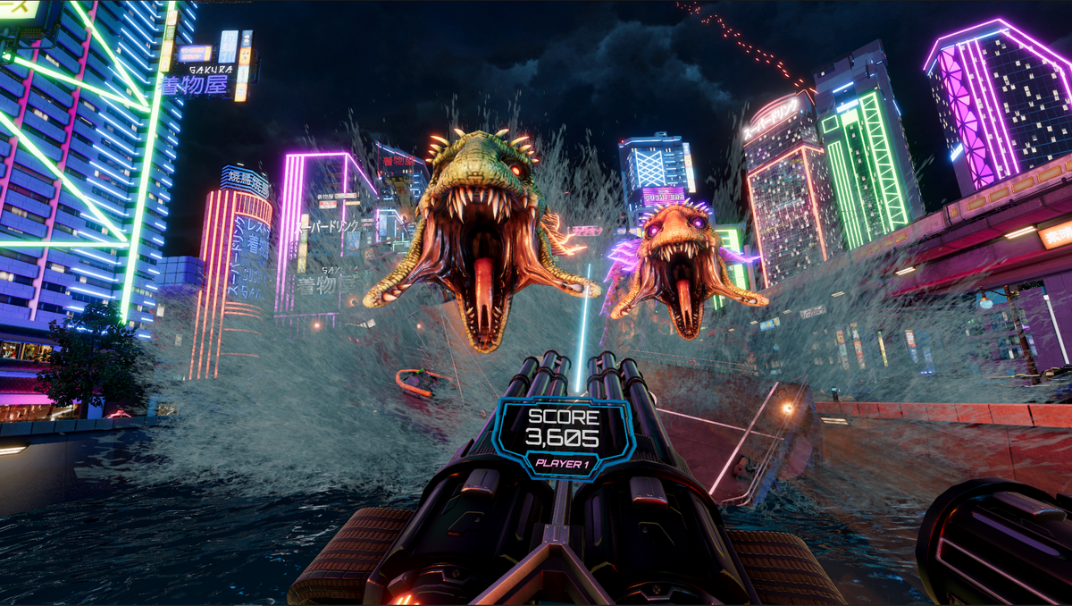 Godzilla Kaiju Wars VR Arcade Machine – 2 Player Cinematic Motion VR | Dual 65&quot; GigaScreens | Thrill-D NXT Platform | Force-Feedback Blasters | Raw Thrills.