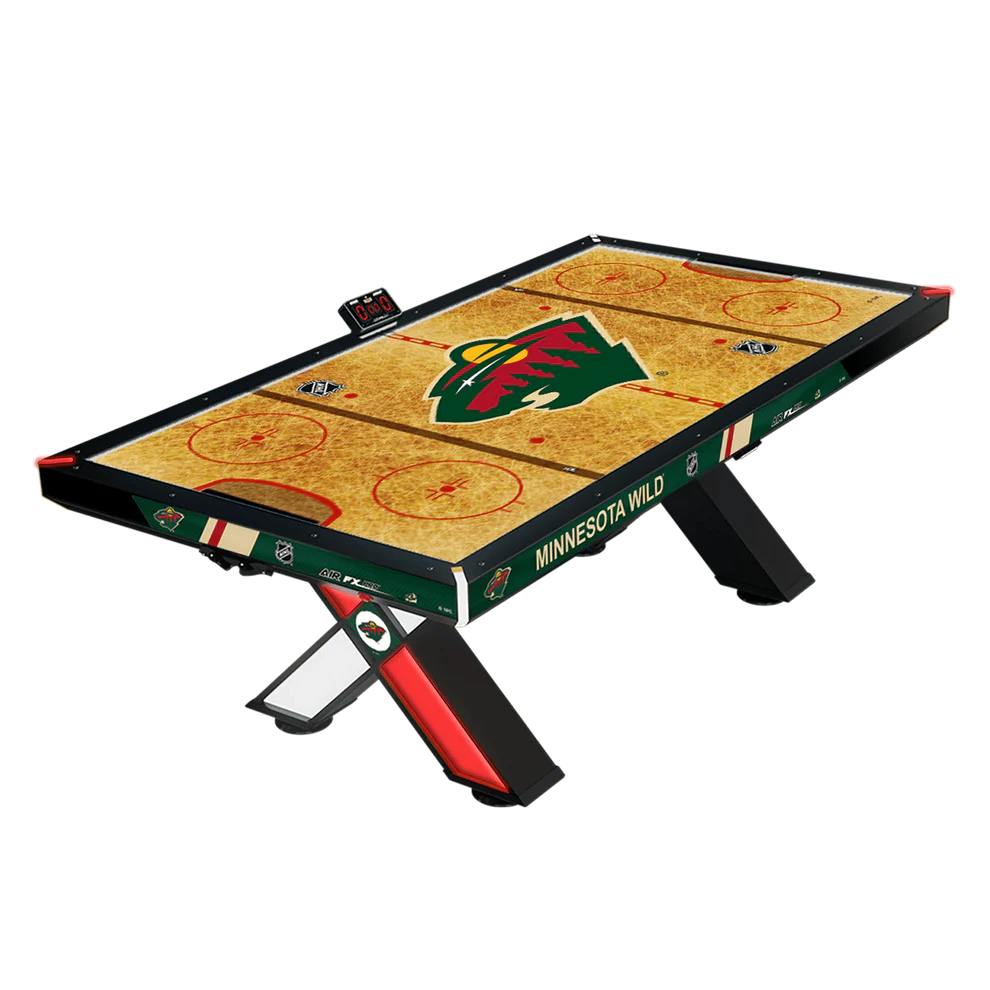 Home NHL Air FX Pro 8&#39; Air Hockey Table – Official NHL Licensed | LED Backlit Playfield | Powder Coated Steel &amp; Hardwood Accents | Programmable LEDs | Choose Your Team.