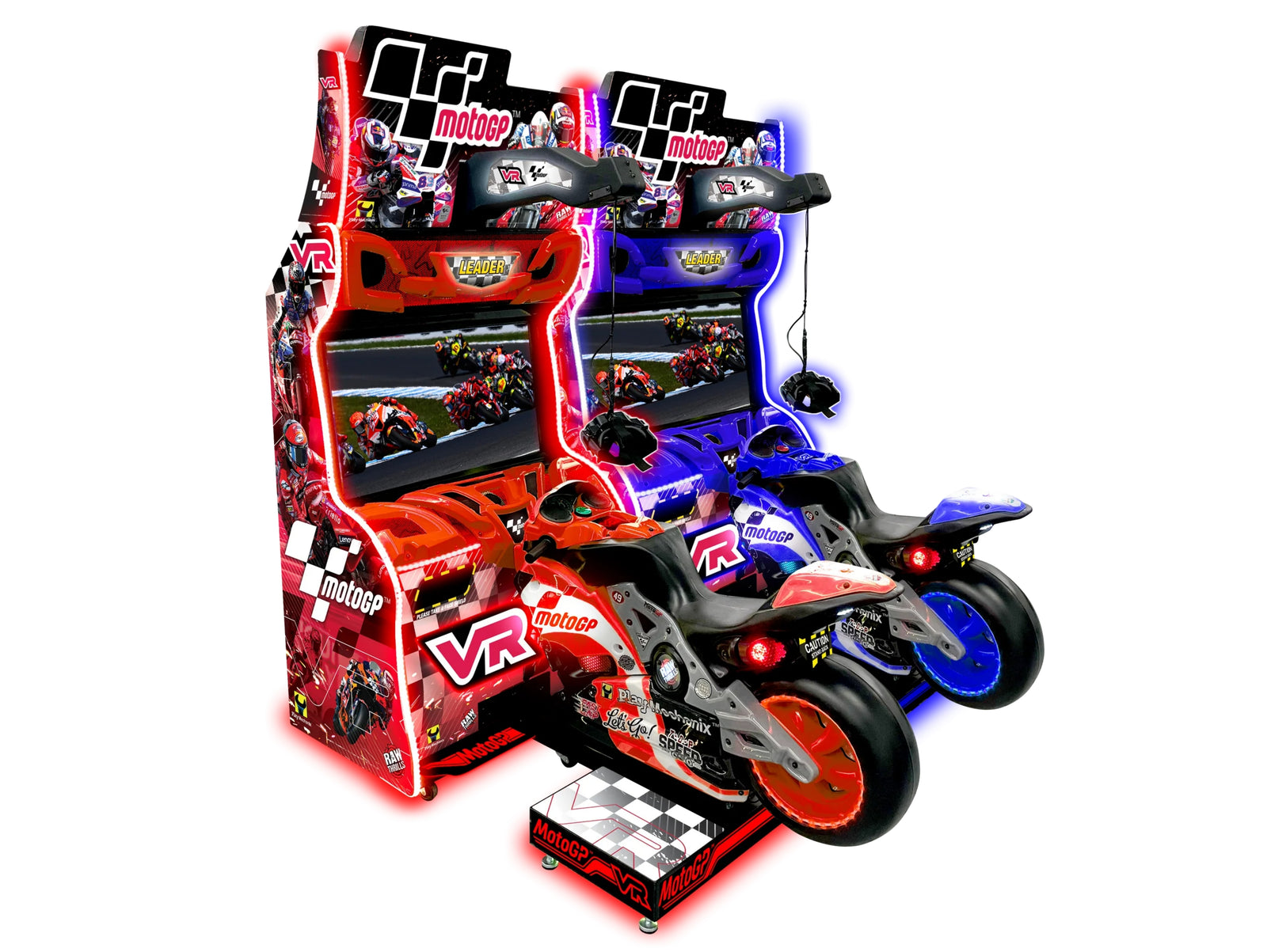 MotoGP VR Arcade Machine - 360Â° Virtual Reality Motorcycle Racing | Official MotoGP Tracks & Riders | 1-8 Player Linked Cabinets | HP Reverb G2 Headset | Raw Thrills.