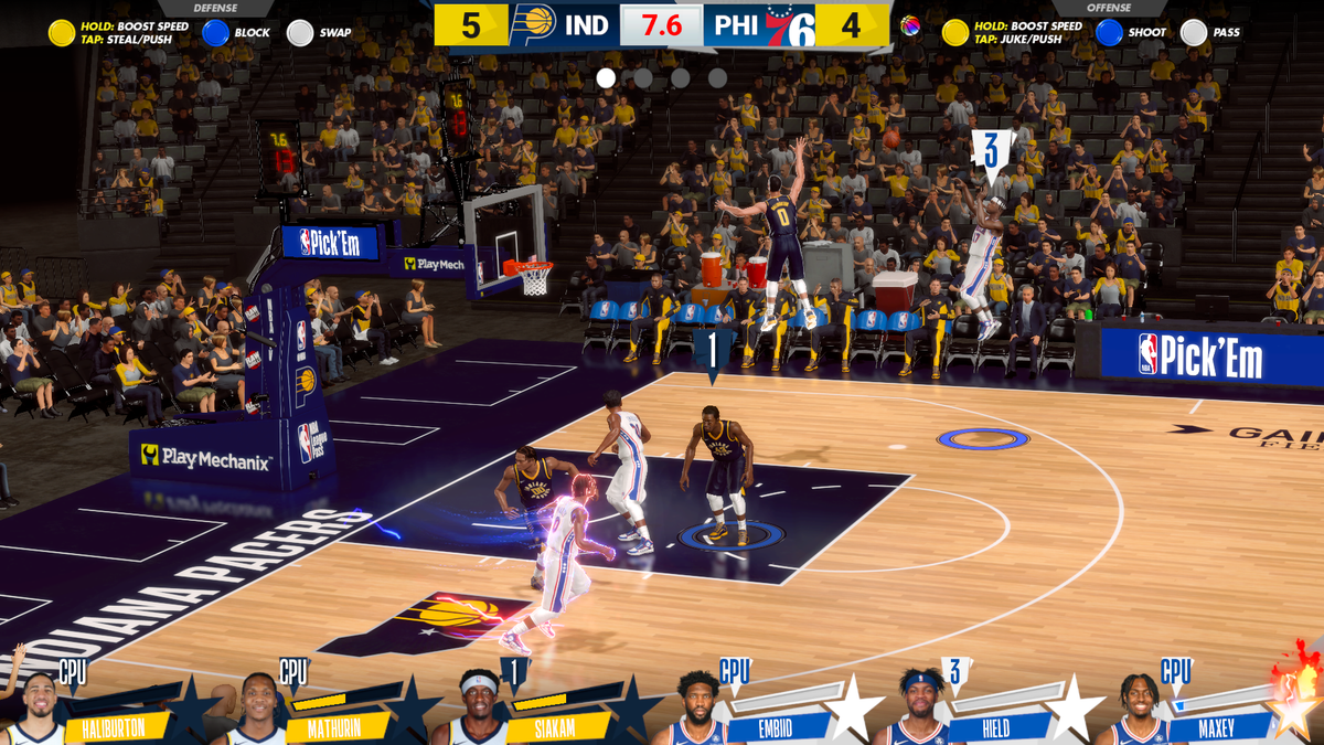NBA Superstars Arcade Machine – 4 Player Basketball Game | Official NBA Teams &amp; Players | 75&quot; HD Display | Raw Thrills &amp; Play Mechanix | Multiplayer Slam Dunk Action.