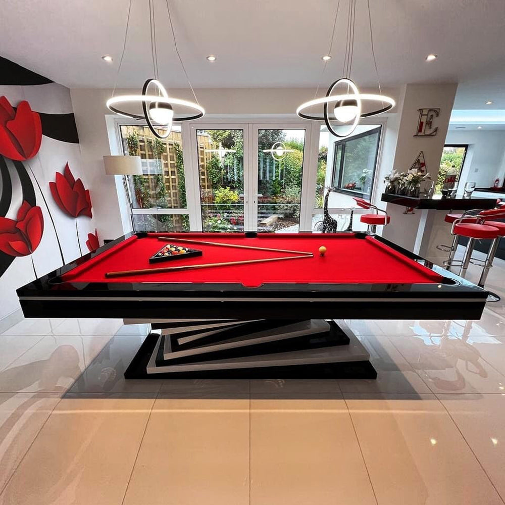 Neavio Modern Slate Pool Table – Luxury Billiards Table | Solid Hardwood Frame | 3-Piece Precision Slate | Leather Drop Pockets | Matte or High-Gloss Finish.