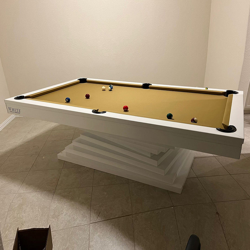 Neavio Modern Slate Pool Table – Luxury Billiards Table | Solid Hardwood Frame | 3-Piece Precision Slate | Leather Drop Pockets | Matte or High-Gloss Finish.