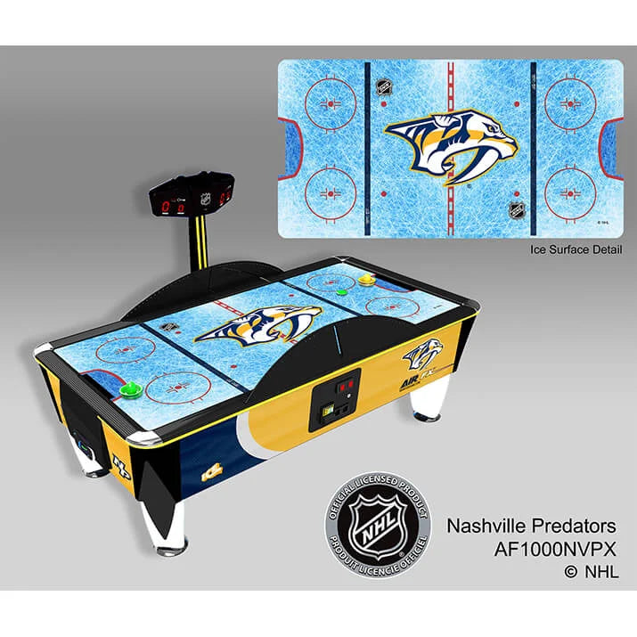 NHL Team Air FX Full Size Air Hockey Table – 8&#39; LED Playfield | Official NHL Licensed | Custom Team Logos &amp; Jersey Graphics | ½&quot; Thick Surface | Commercial-Grade Arcade Game.