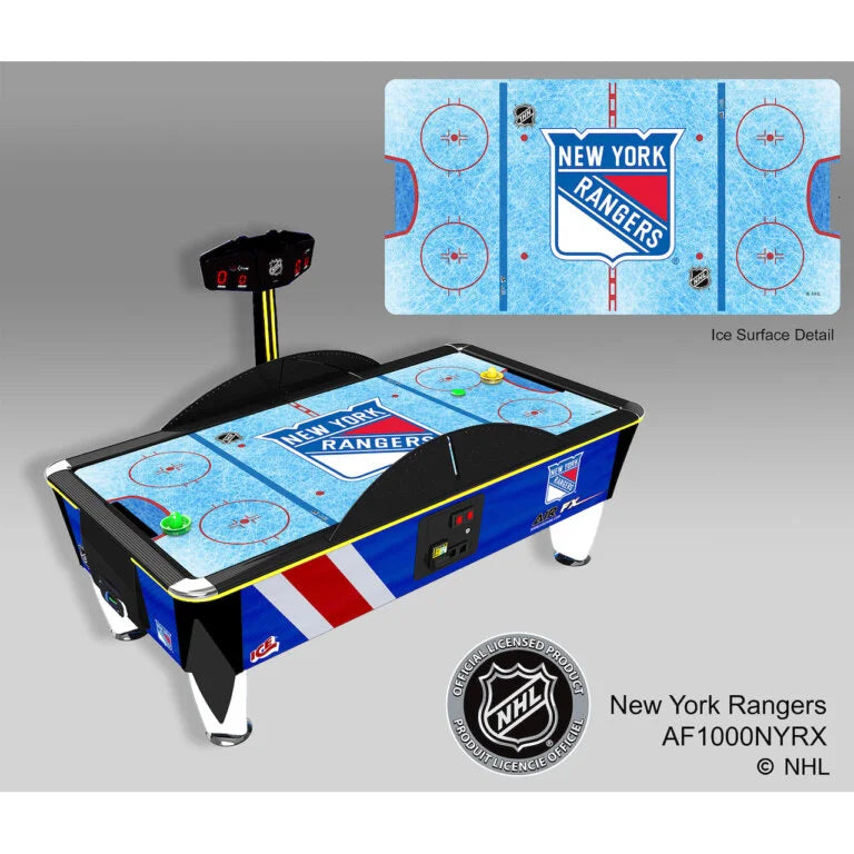 NHL Team Air FX Full Size Air Hockey Table – 8&#39; LED Playfield | Official NHL Licensed | Custom Team Logos &amp; Jersey Graphics | ½&quot; Thick Surface | Commercial-Grade Arcade Game.