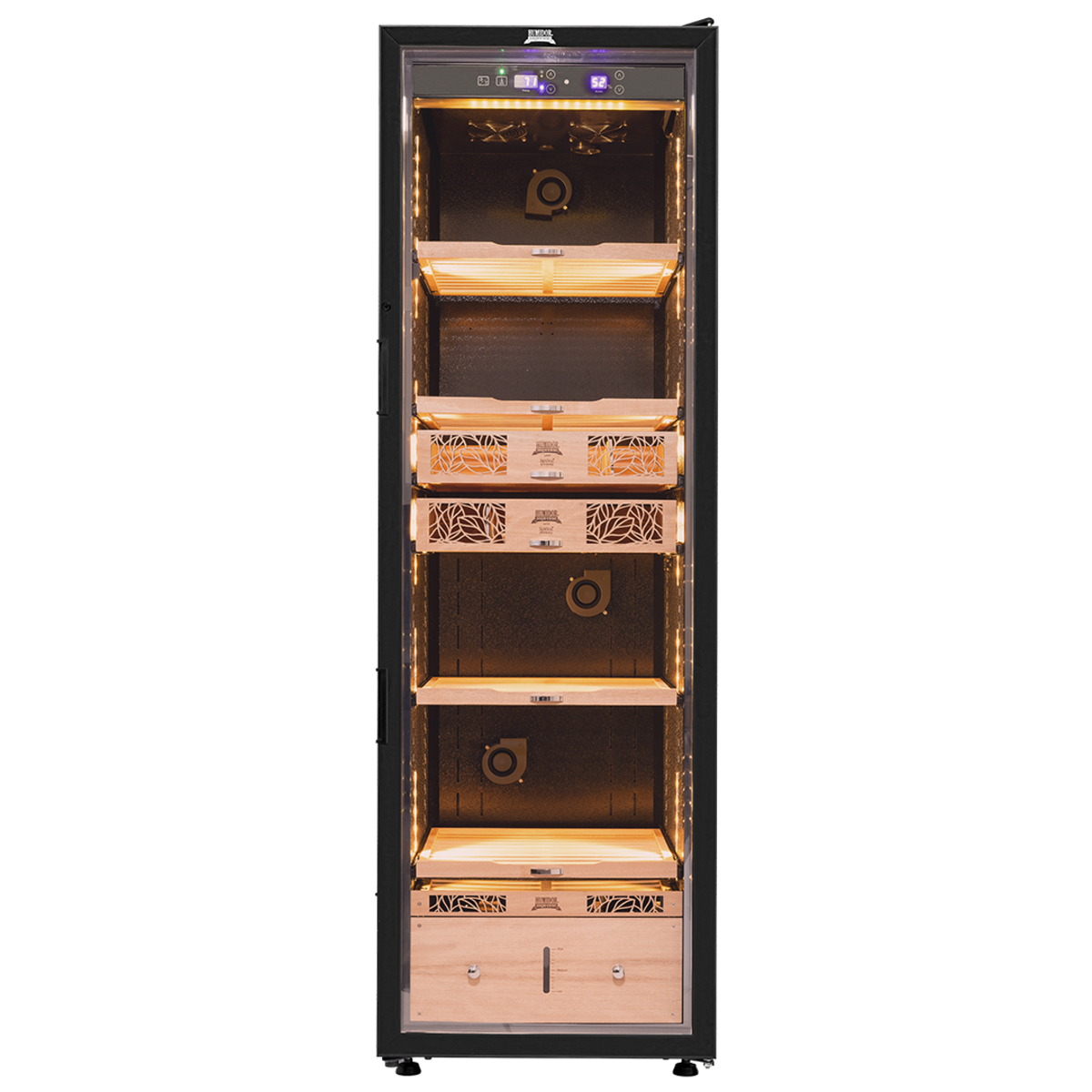 Humidor Supreme 9000 Series Electronic Humidor Cabinet | 2,000–2,500 Cigar Capacity | Digital Climate Control