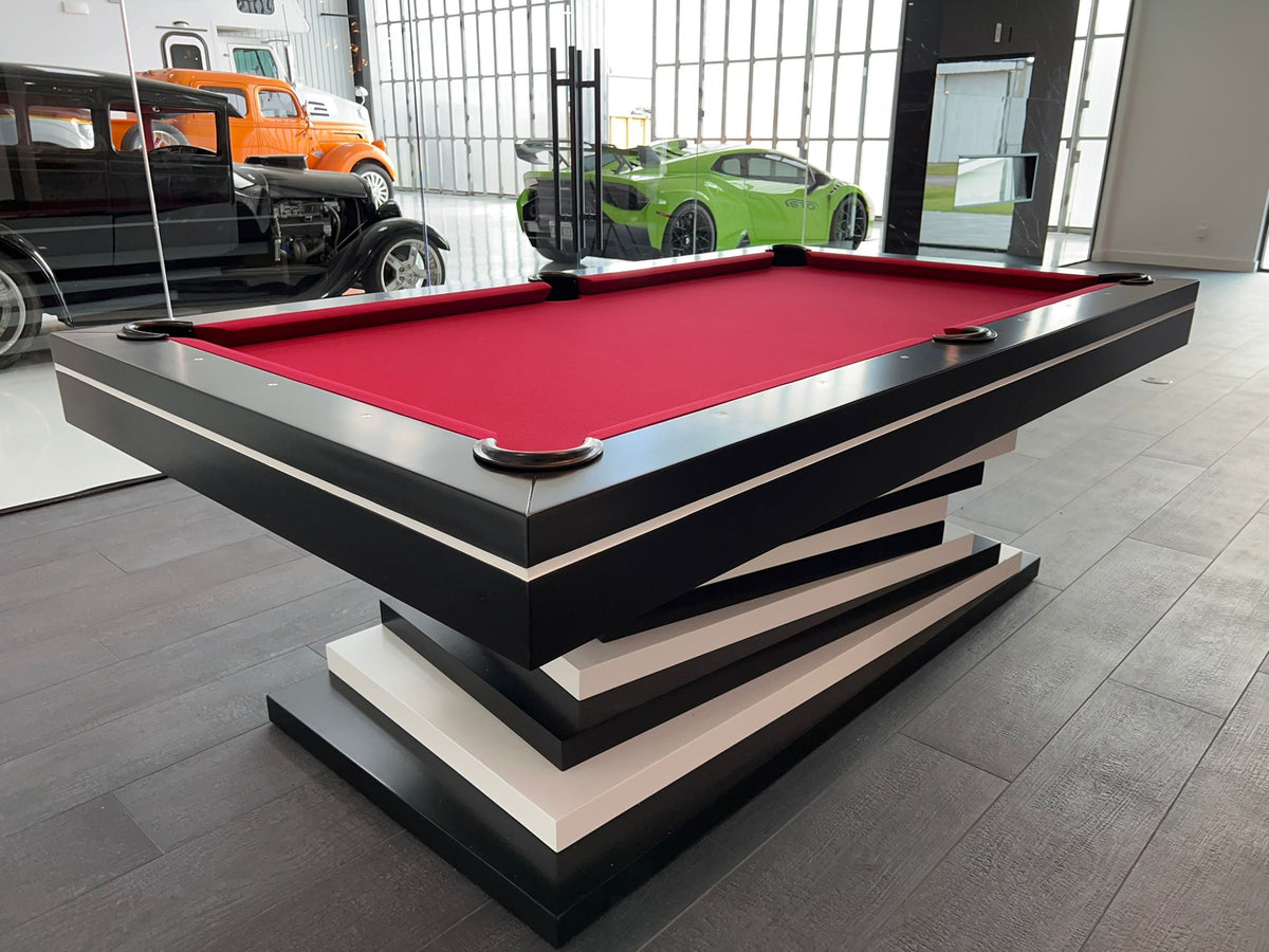 Neavio Modern Slate Pool Table – Luxury Billiards Table | Solid Hardwood Frame | 3-Piece Precision Slate | Leather Drop Pockets | Matte or High-Gloss Finish.