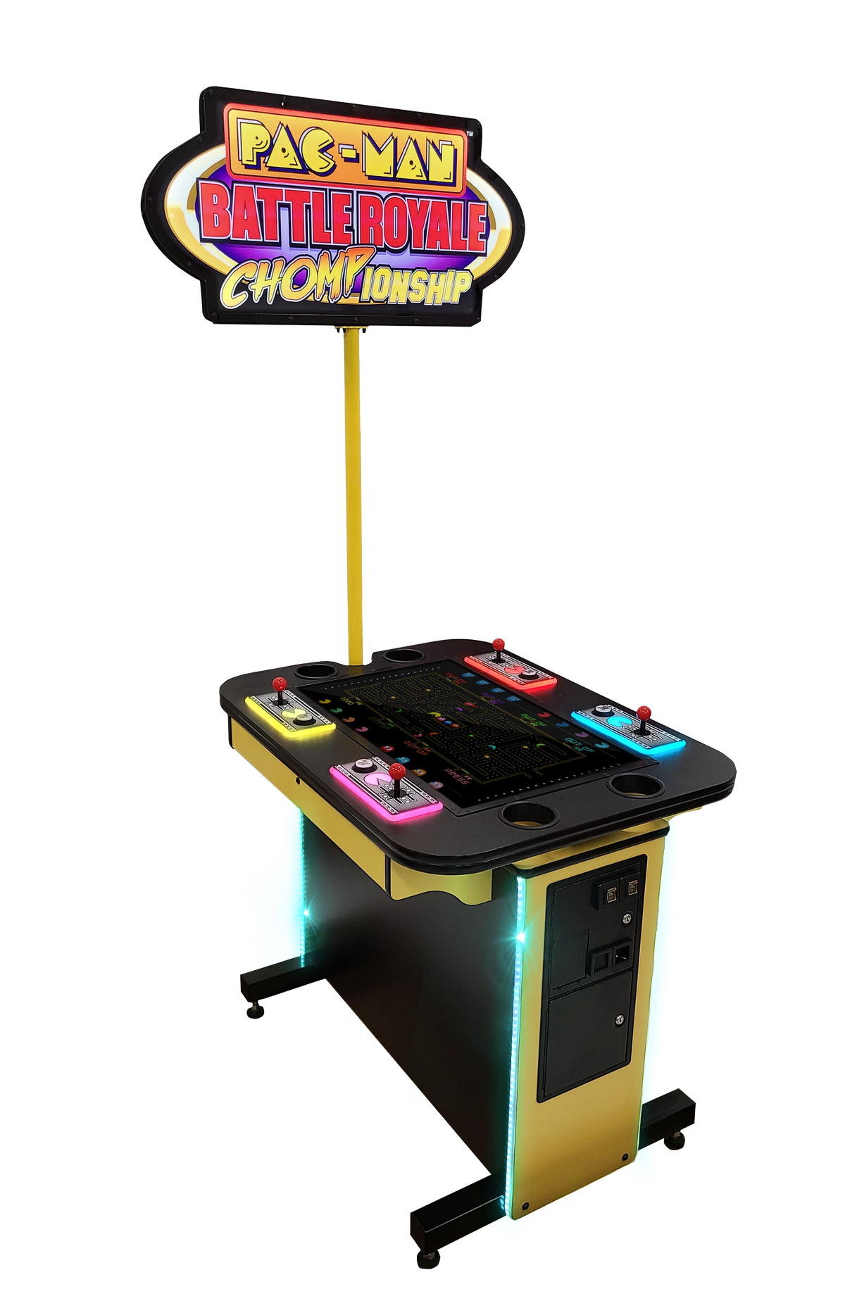 Pac-Man Battle Royale Championship Arcade Game by Namco – 4 Player Competitive Arcade | Coin-Op or Free Play | Power-Ups &amp; Ghost Battles | Multiplayer Fun.