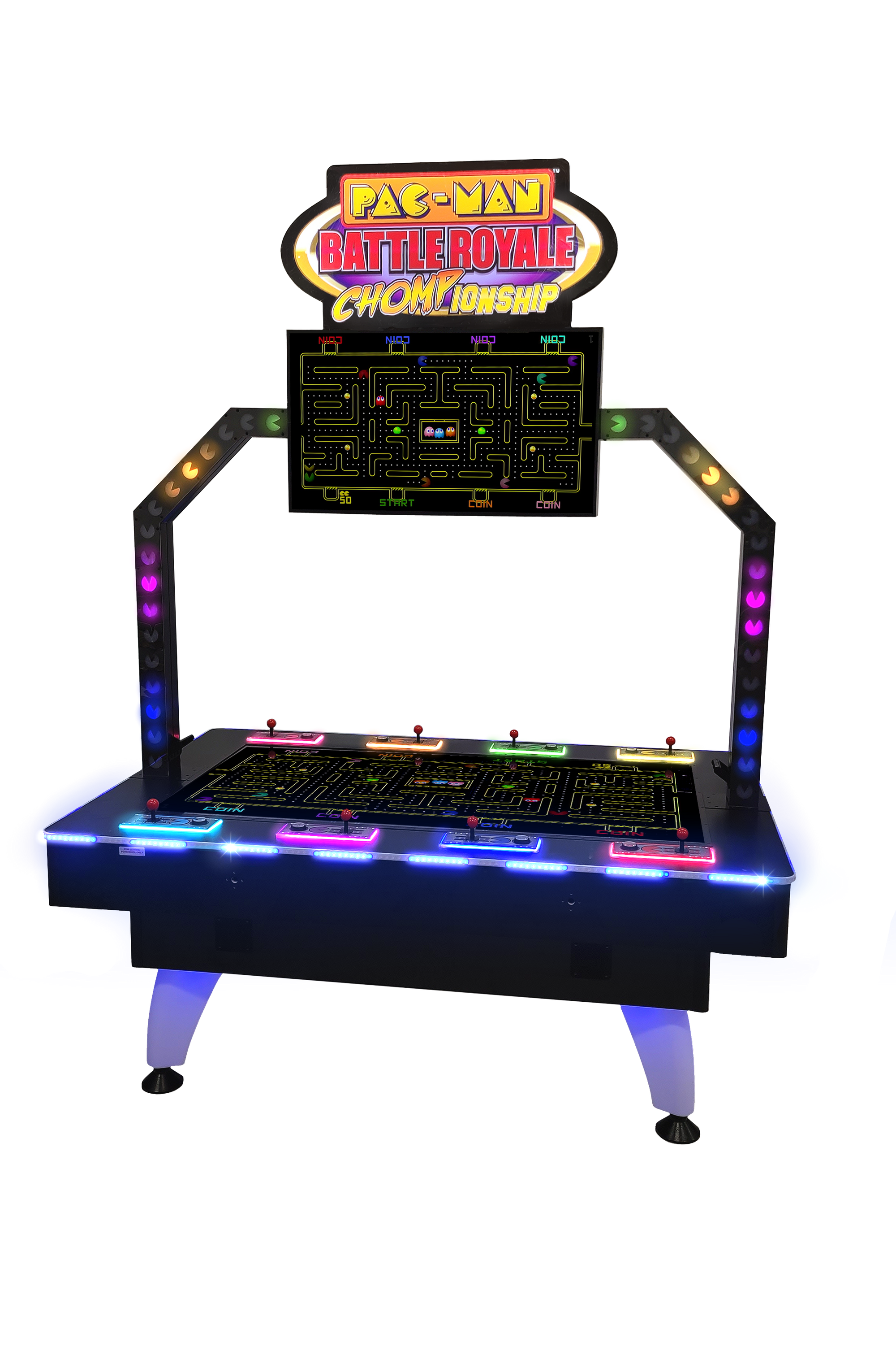 Pac-Man Battle Royale Championship Deluxe Arcade by Namco – 8 Player Competitive Game | LED Cabinet | Power-Ups & Ghost Battles | Modern Multiplayer Arcade.
