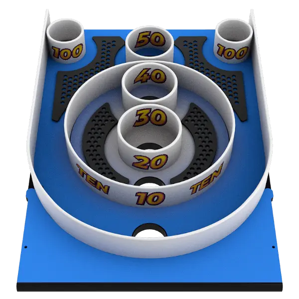 Ice Ball Pro Home Skee-Ball Arcade by ICE Games – 10&#39; LED Alley Roller | Black, Blue, or Pink Customization | 5 Multiplayer Game Modes | Free Play | Home Game Room.