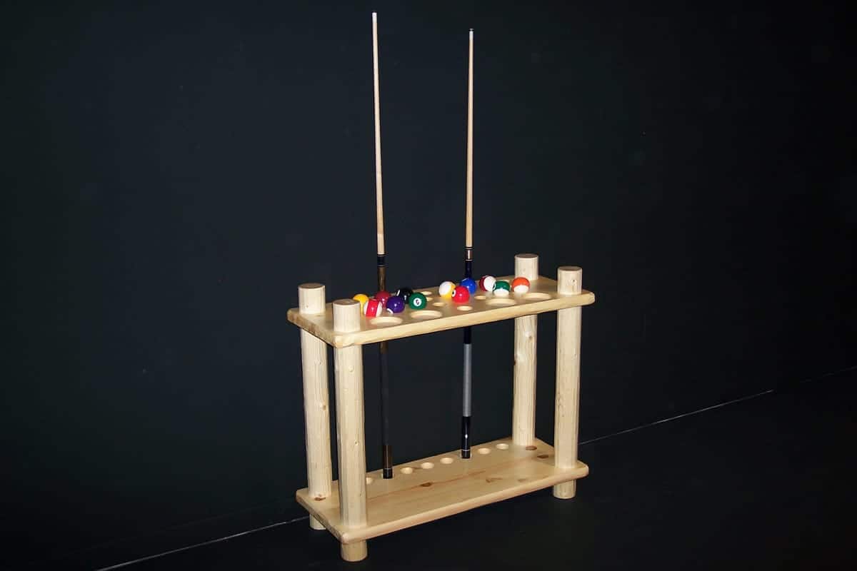 Log Floor Cue Rack