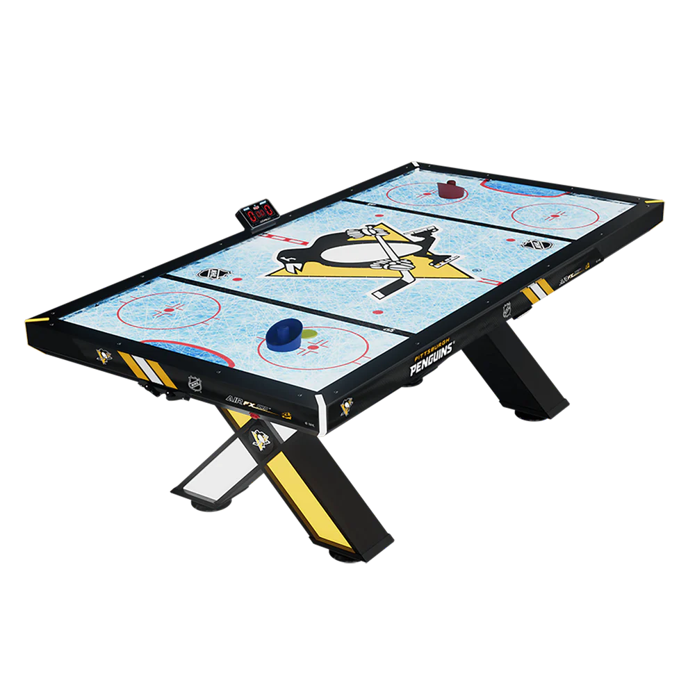 Home NHL Air FX Pro 8&#39; Air Hockey Table – Official NHL Licensed | LED Backlit Playfield | Powder Coated Steel &amp; Hardwood Accents | Programmable LEDs | Choose Your Team.