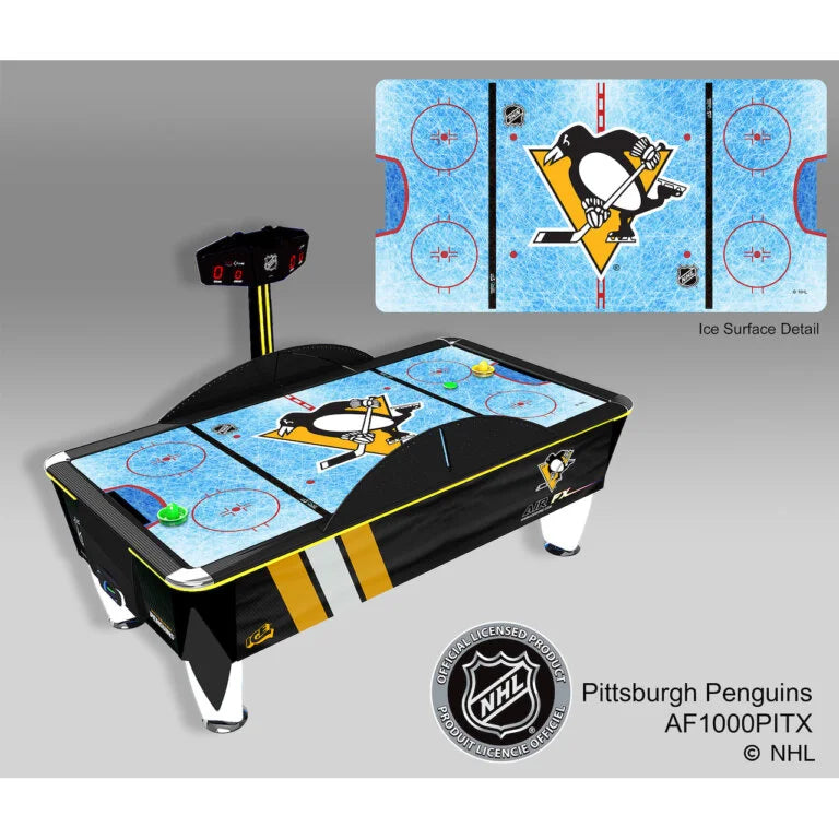 NHL Team Air FX Full Size Air Hockey Table – 8&#39; LED Playfield | Official NHL Licensed | Custom Team Logos &amp; Jersey Graphics | ½&quot; Thick Surface | Commercial-Grade Arcade Game.