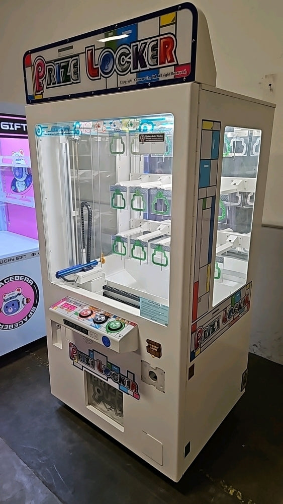 Prize Locker skill-based prize vending arcade machine with clear compartments and precision-controlled prize retrieval system