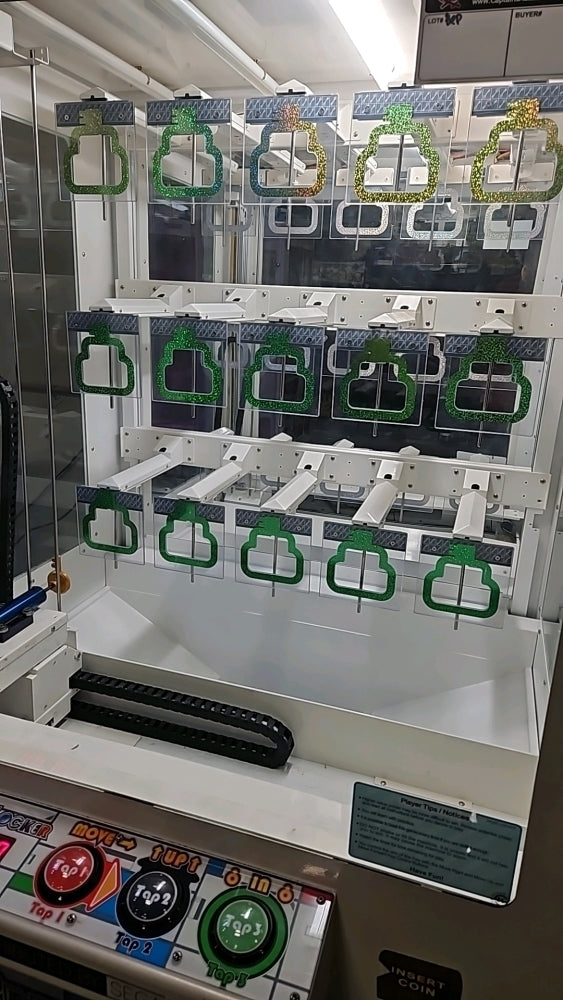 Prize Locker skill-based prize vending arcade machine with clear compartments and precision-controlled prize retrieval system