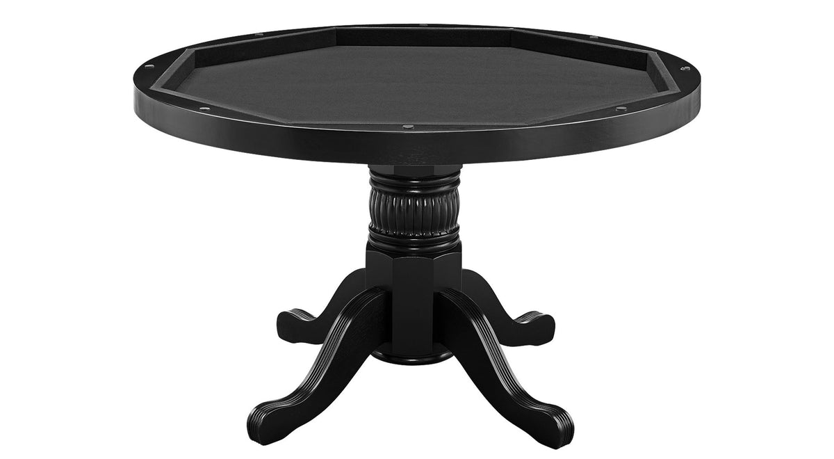 RAM Game Room 48 inch game table with removable dining top in black finish
