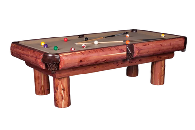 Red Cedar Rustic Pool Table