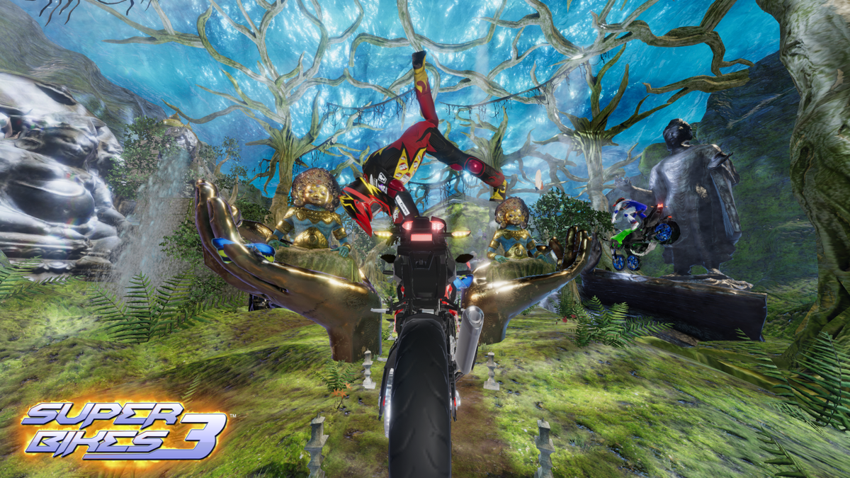 Super Bikes 3 Arcade Machine – Raw Thrills Motorcycle Racing Game | 1-8 Player Linked Cabinets | Official Yamaha Bikes | 43&quot; HD Display | Multiplayer &amp; Destructible Tracks.