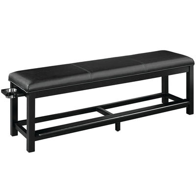 Spectator Storage Bench w/ Drink Holder in Black