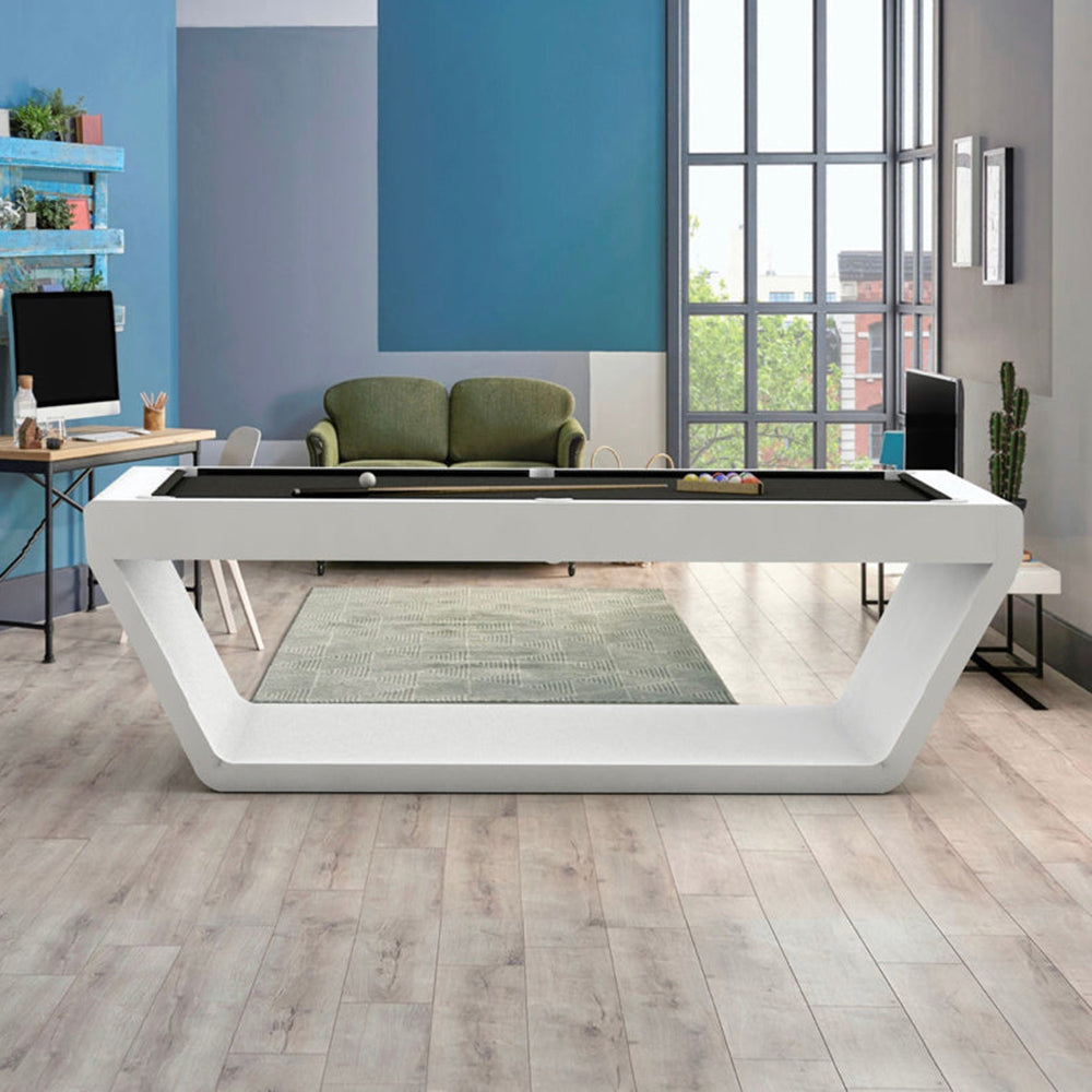 Sofia Modern Luxury Billiards Table – Contemporary Slate Pool Table | Solid Hardwood Frame | 3-Piece Precision Slate | Leather Drop Pockets | Matte or High-Gloss Finish.