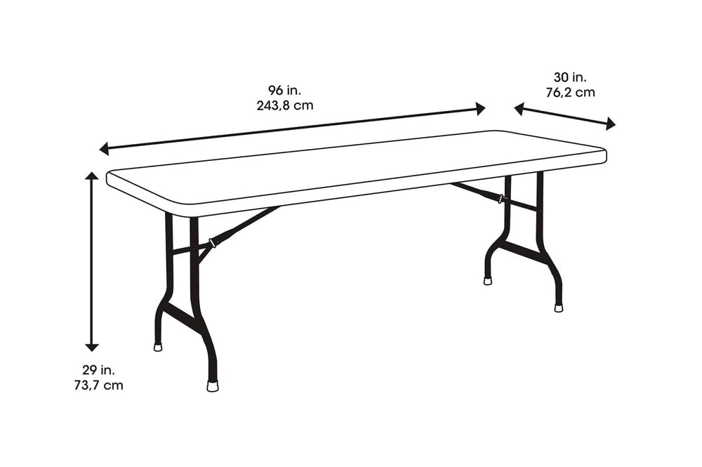 8 Ft Plastic Rectangular Table