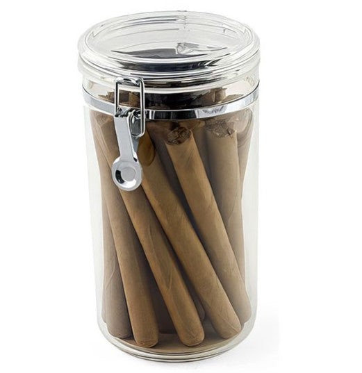 Acrylic Cigar Jar Humidor with Humidifier (25 Cigars)