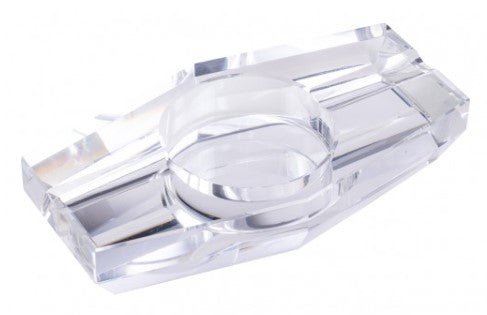 Hexagon Crystal Cigar Ashtray with Gift Box (2 Cigar Capacity) by Prestige Import Group - Cigar Accessories