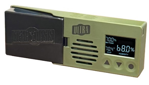 Cigar Oasis Ultra 4.0 For Cigar Spaces – Slim Electric Humidifier for Desktop Humidors.