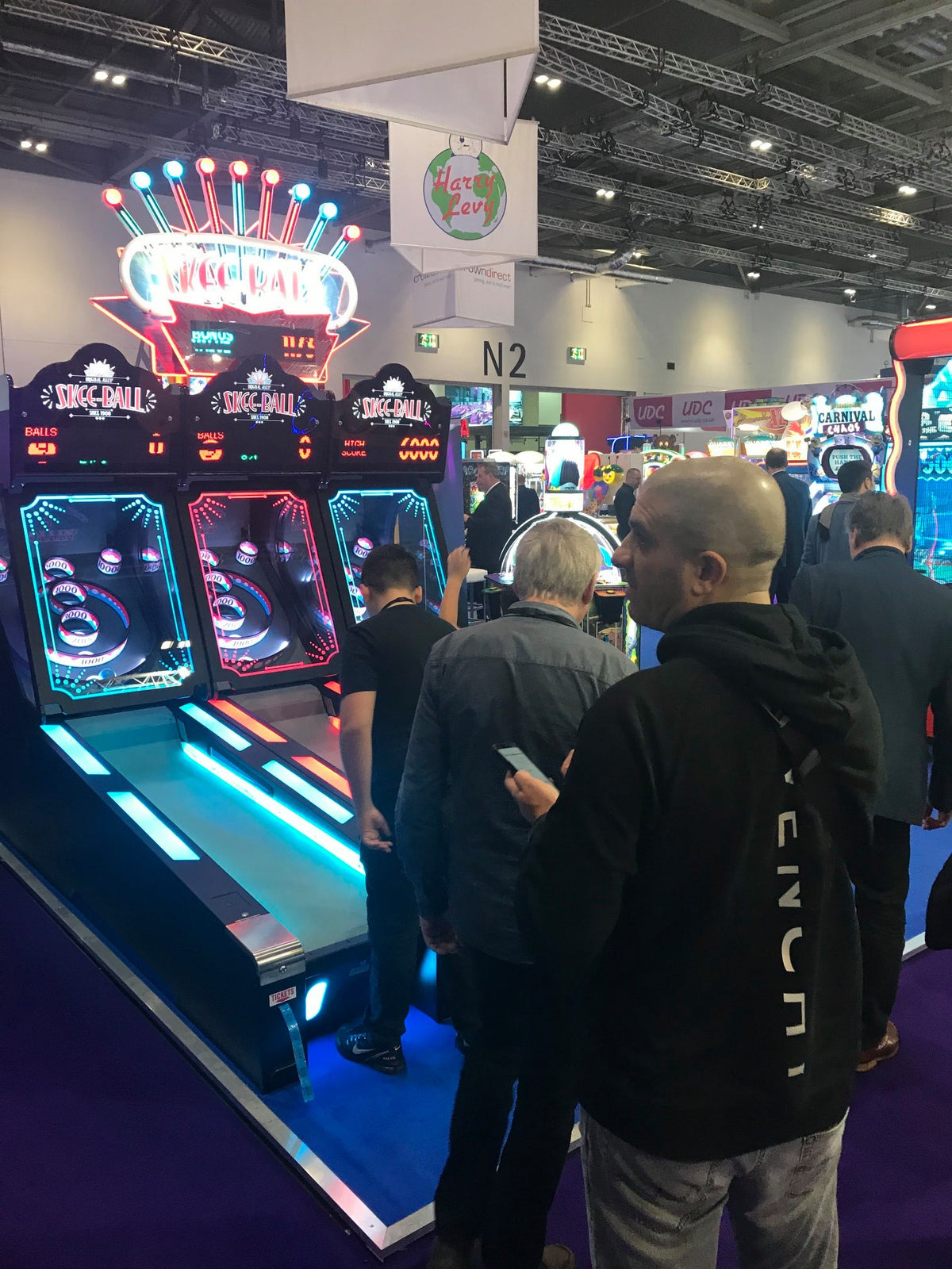 Skee-Ball Classic arcade game with wooden alley roller lane, retro scoring rings, and nostalgic carnival-style design