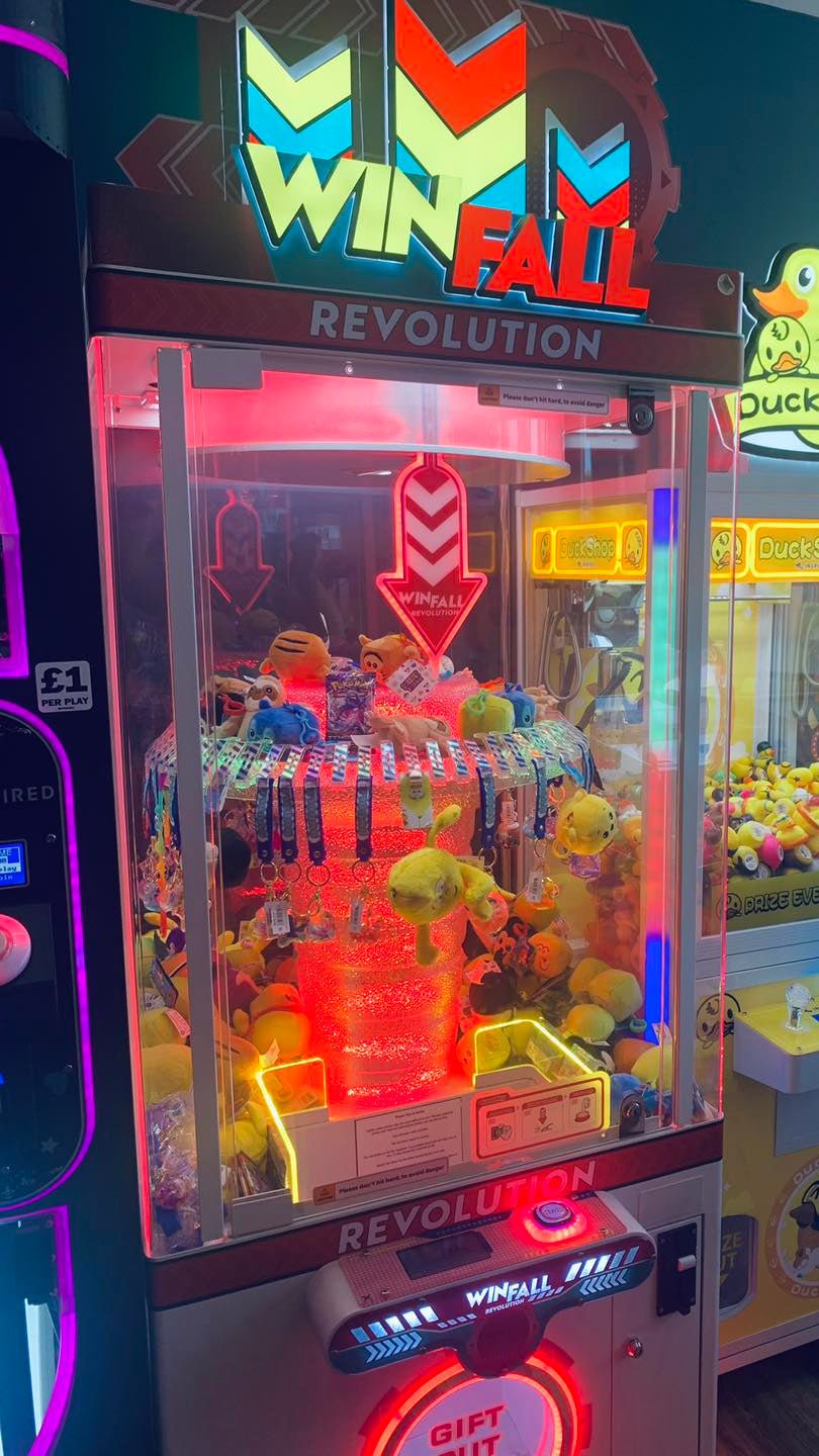 Skill Fall Revolution - Red Cabinet Prize Redemption Arcade Machine by SEGA - Video Game Arcade