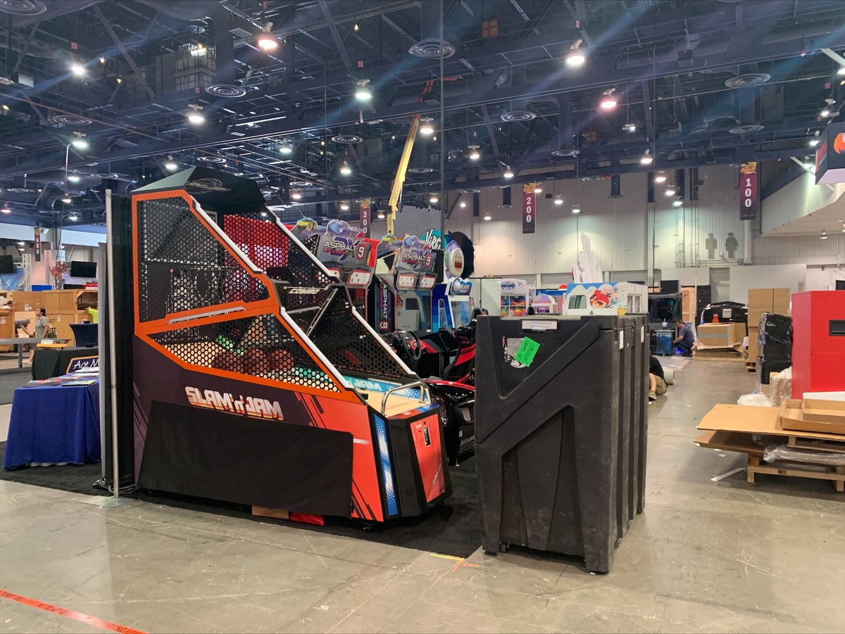 Slam ’n’ Jam Ultra arcade basketball game with HD LED backboard and competitive multiplayer hoop shooting.