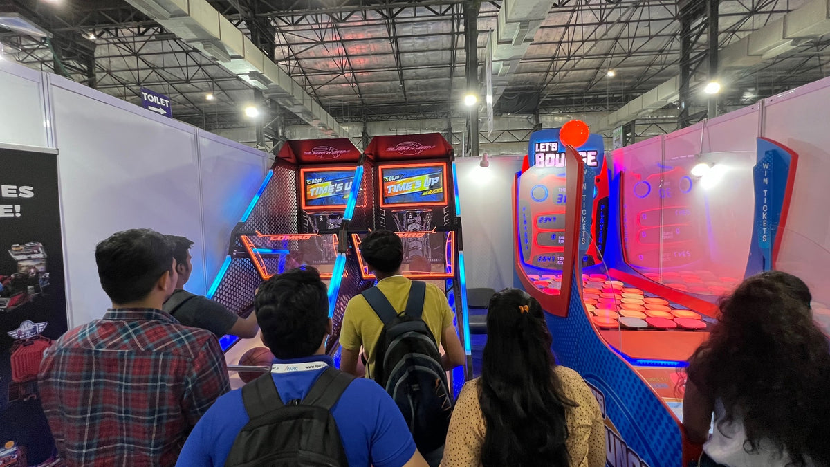 Slam ’n’ Jam Ultra arcade basketball game with HD LED backboard and competitive multiplayer hoop shooting.