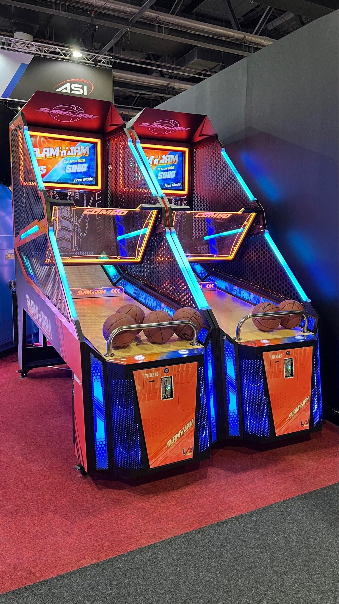 Slam ’n’ Jam Ultra arcade basketball game with HD LED backboard and competitive multiplayer hoop shooting.