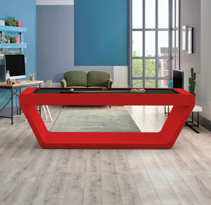 Sofia Modern Luxury Billiards Table – Contemporary Slate Pool Table | Solid Hardwood Frame | 3-Piece Precision Slate | Leather Drop Pockets | Matte or High-Gloss Finish.