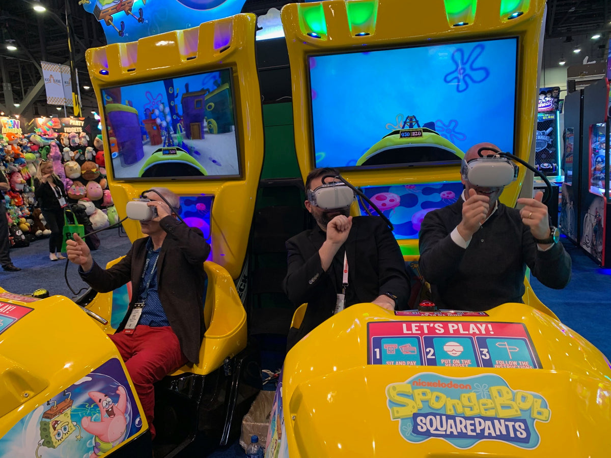 SpongeBob SquarePants VR Bubble Coaster immersive virtual reality ride with interactive family-friendly experience
