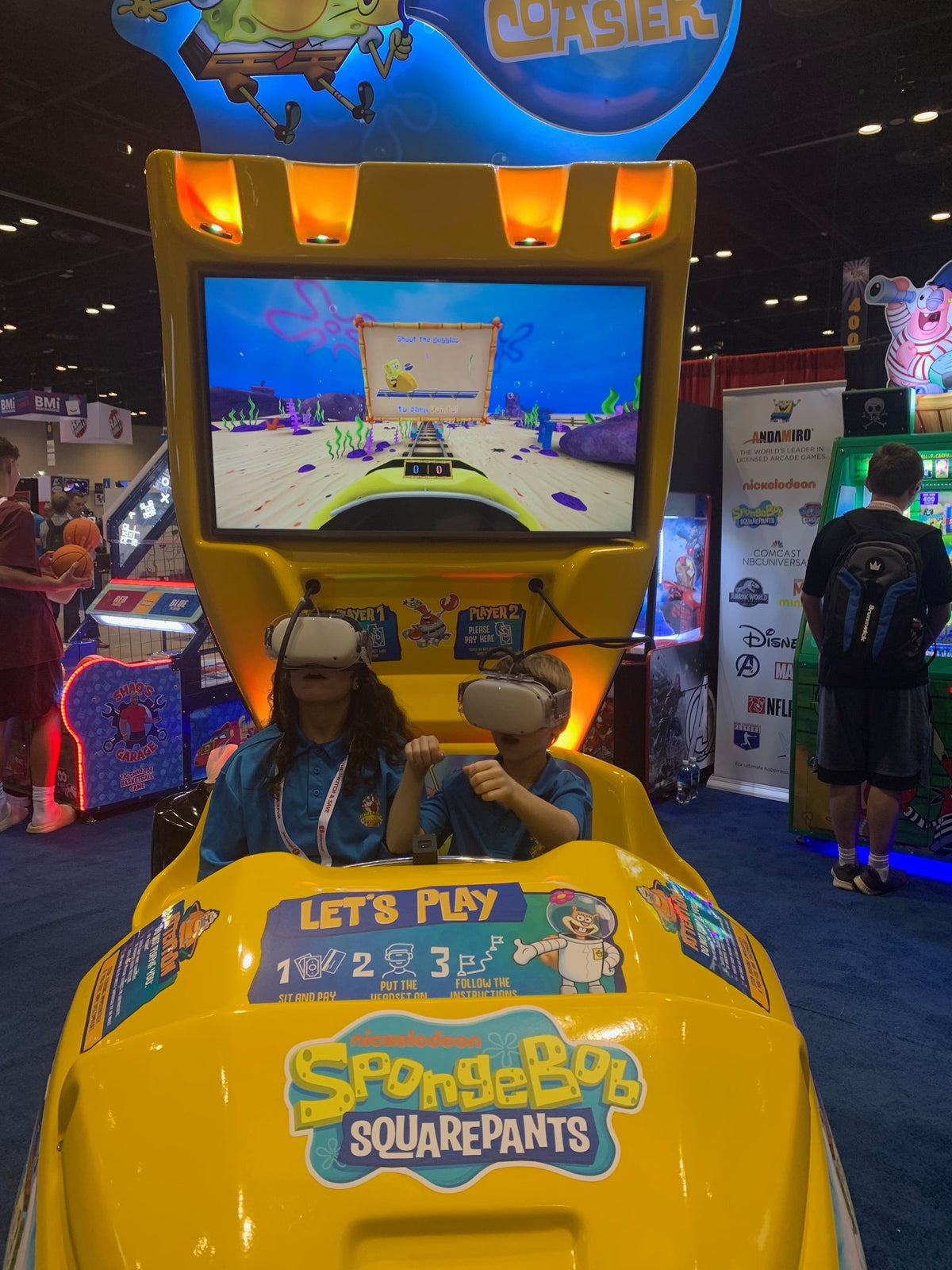 SpongeBob SquarePants VR Bubble Coaster immersive virtual reality ride with interactive family-friendly experience