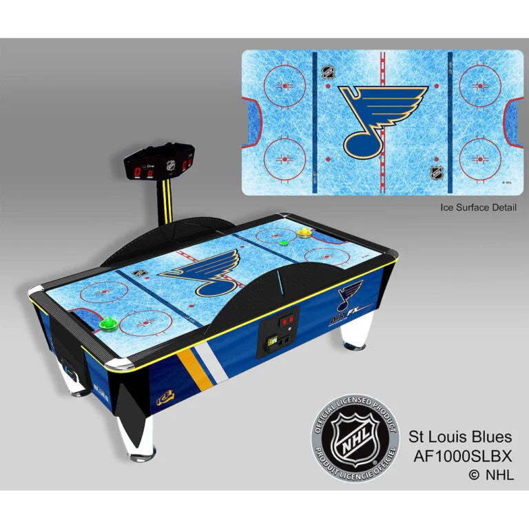 NHL Team Air FX Full Size Air Hockey Table – 8&#39; LED Playfield | Official NHL Licensed | Custom Team Logos &amp; Jersey Graphics | ½&quot; Thick Surface | Commercial-Grade Arcade Game.