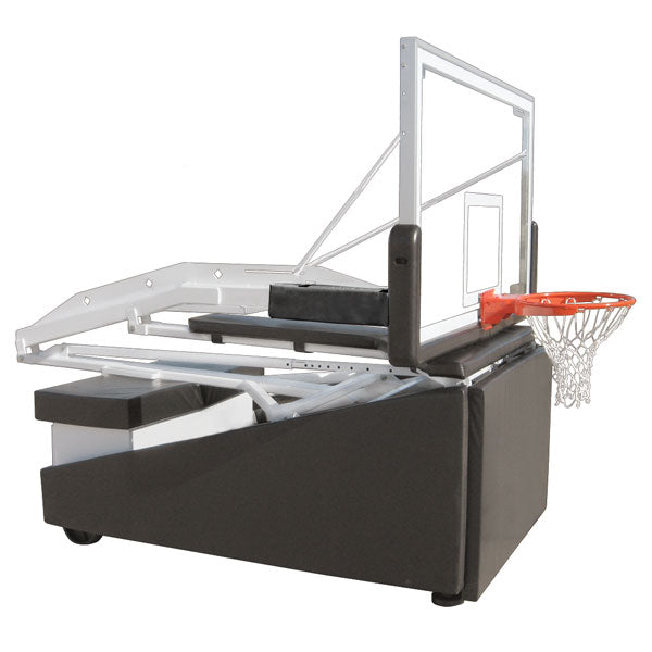 Tempest™ Triumph Portable Basketball Goal – 72" Tempered Glass Backboard, 66" Extension & Pro Safety Padding