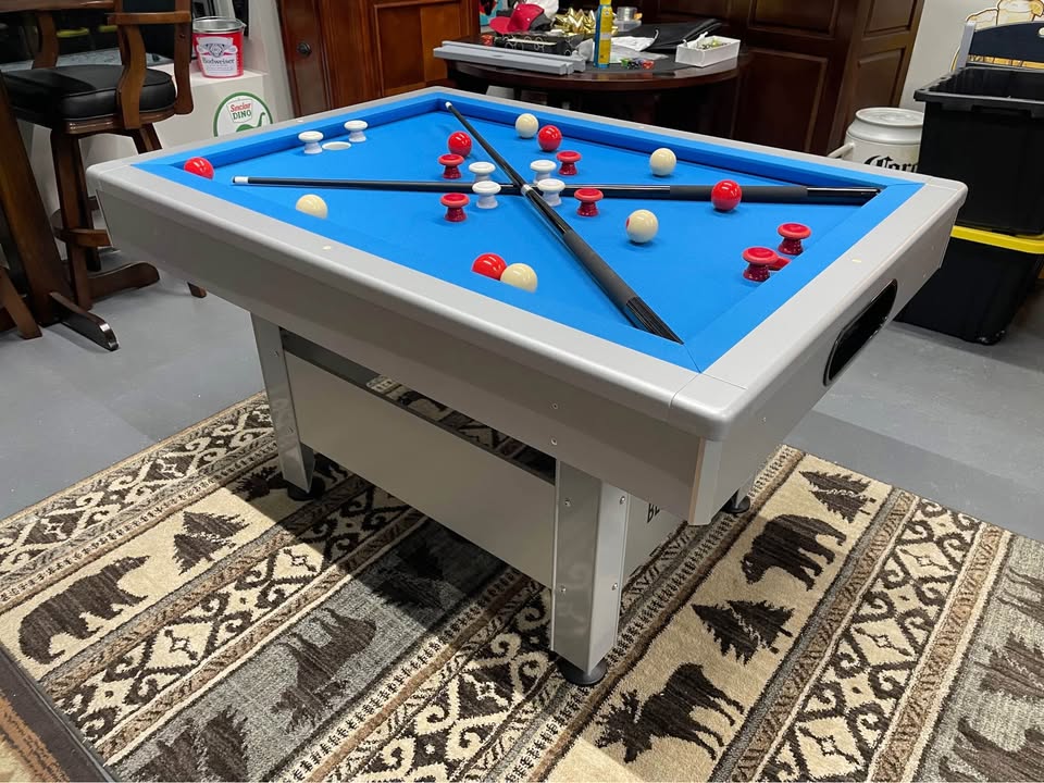 Orlando outdoor bumper pool table in Silver non-slate design by Berner Billiards