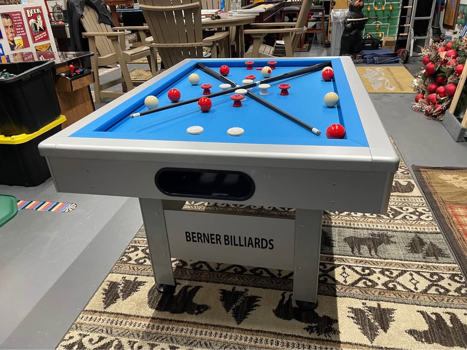 Orlando outdoor bumper pool table in Silver non-slate design by Berner Billiards