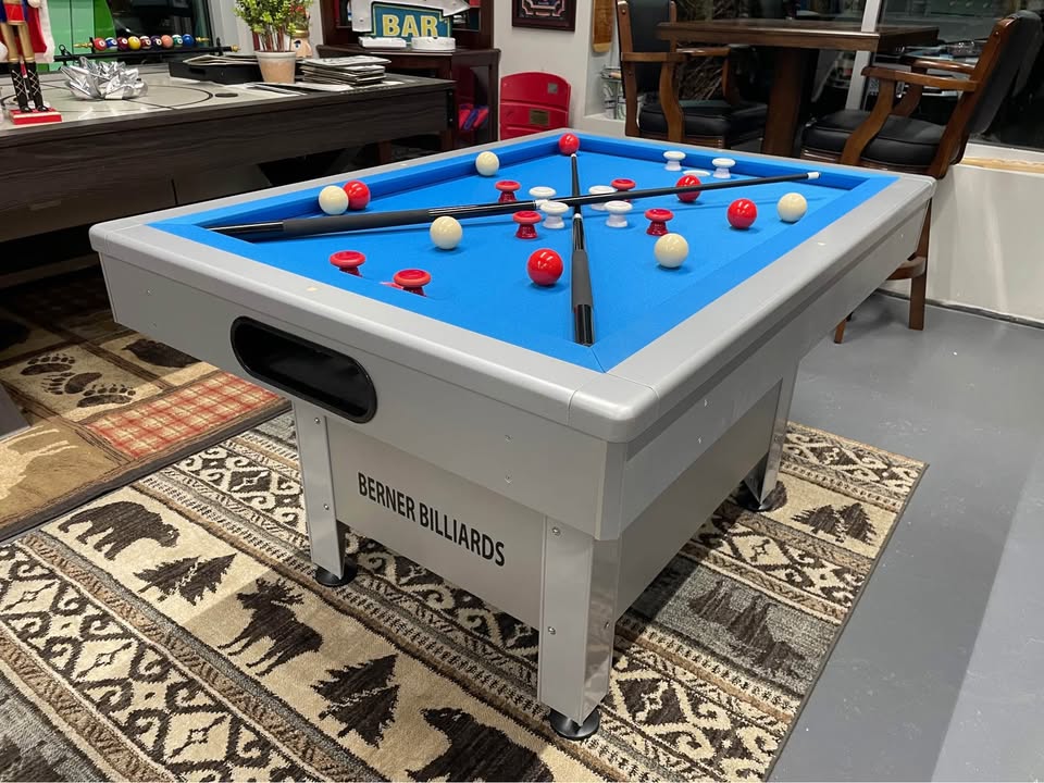 Orlando outdoor bumper pool table in Silver non-slate design by Berner Billiards