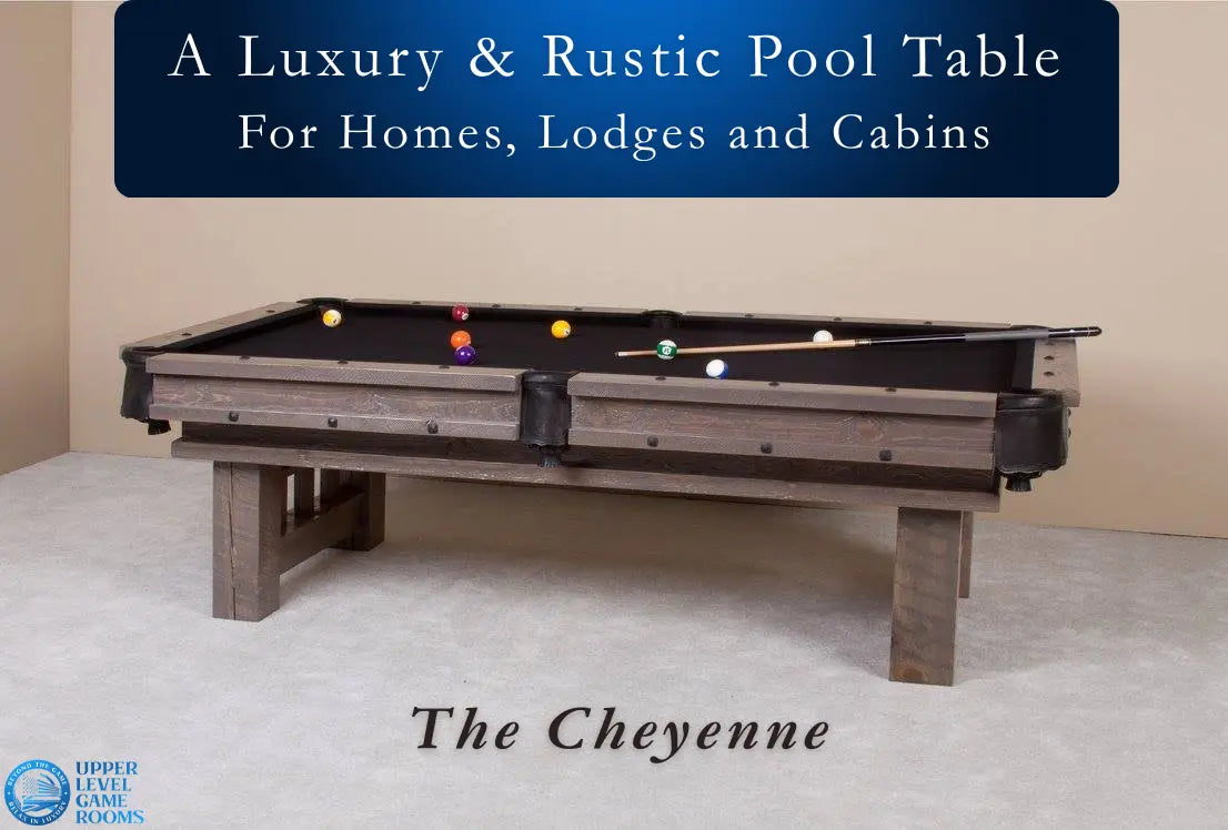 7 ft Billiard Table for Sale – 8 ft Billiard Table – Rustic Barnwood Pool Table for Cabin, Lodge & Home | "The Cheyenne" Viking Log Furniture