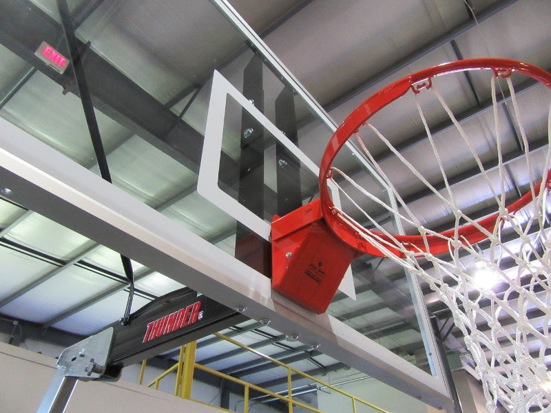 Thunder portable adjustable basketball goal with tempered glass or acrylic backboard