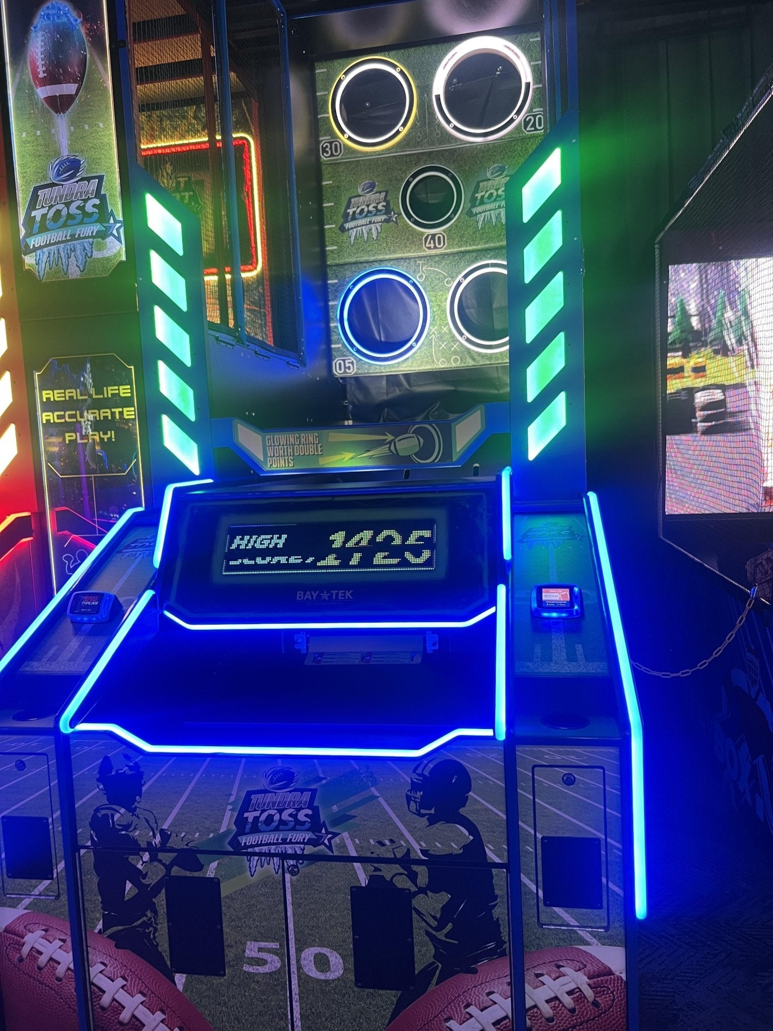 Tundra Toss Football Fury Arcade Machine | Interactive Football Toss Skill Game by Bay Tek Entertainment - Video Game Arcade