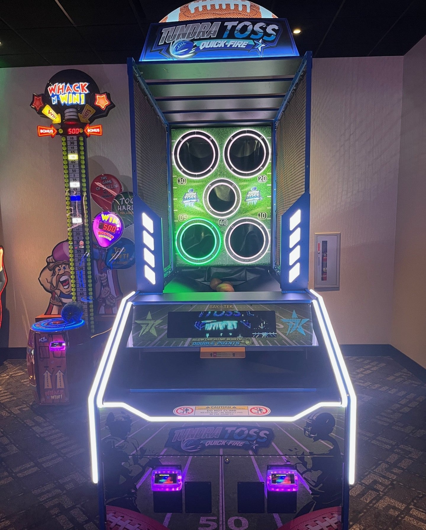 Tundra Toss Quick Fire Football Arcade Machine – Bay Tek by Bay Tek Entertainment - Video Game Arcade