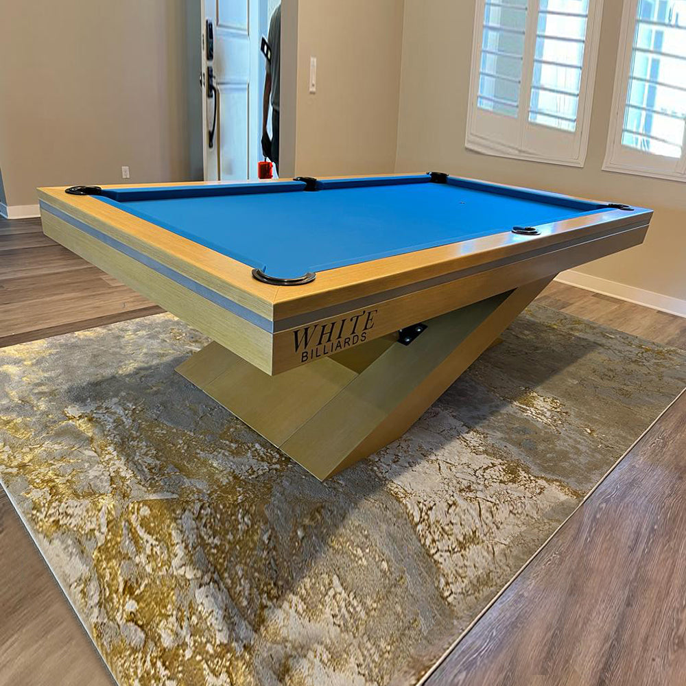 Ultimate Modern Luxury Slate Pool Table | Solid Hardwood | Leather Pockets.